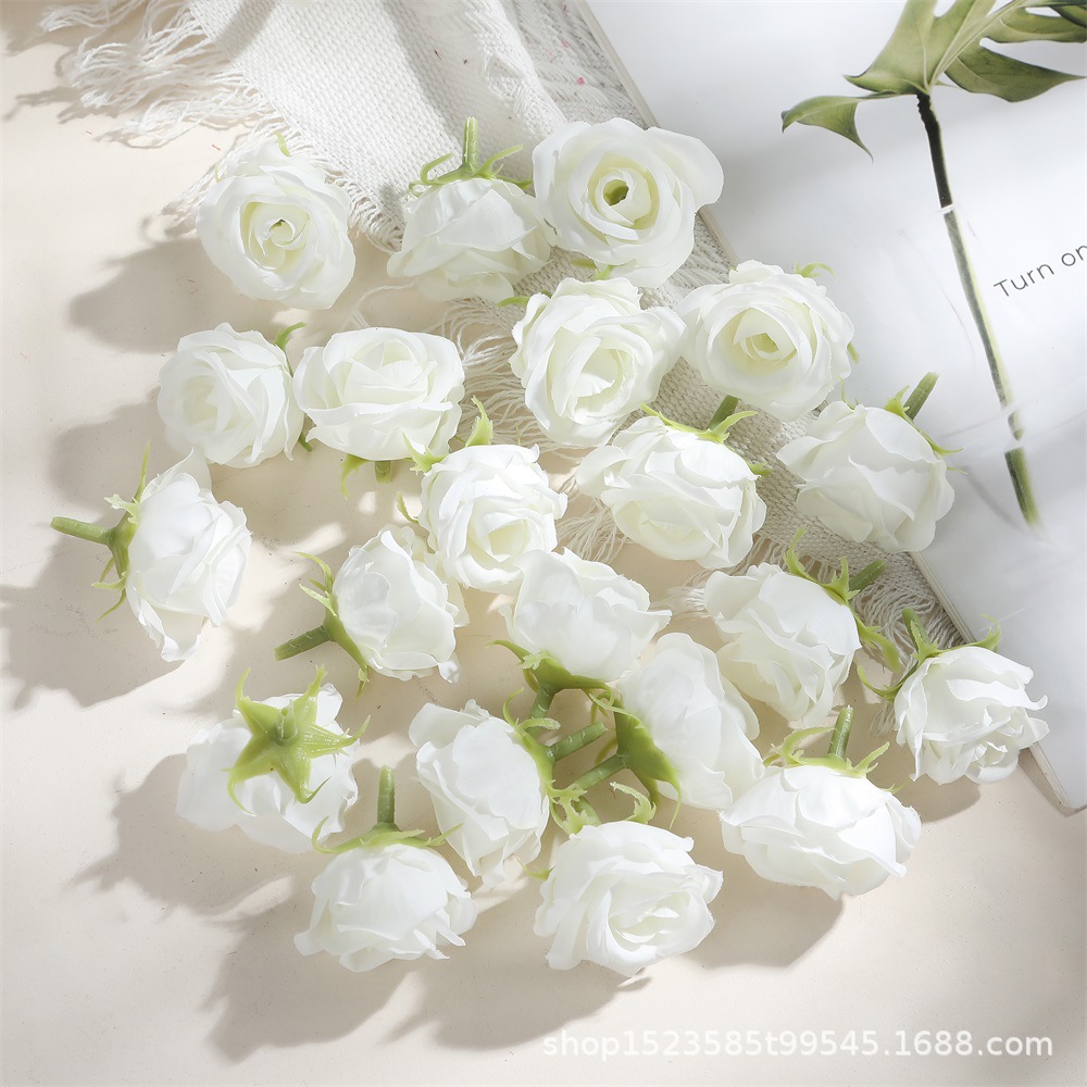 S 厂家直销小玫瑰花头diy花苞婚庆布置仿真花材料摄影拍照装饰道详情3