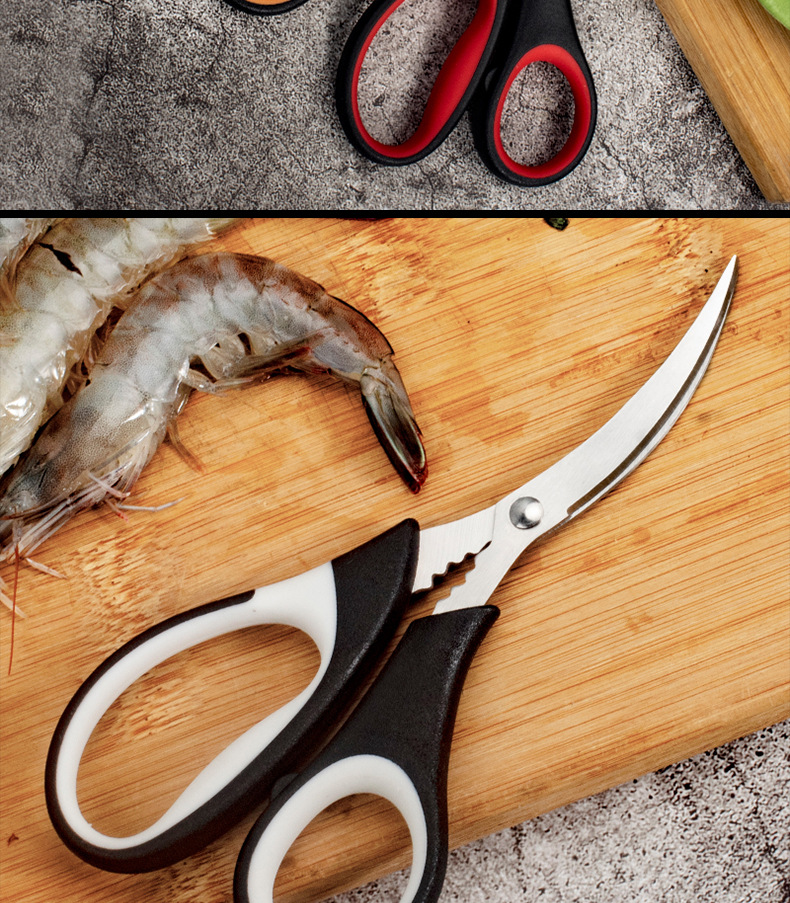 虾剪网红家用不锈钢多功能海鲜厨房剪螃蟹剪刀厨房工具批发创意详情13