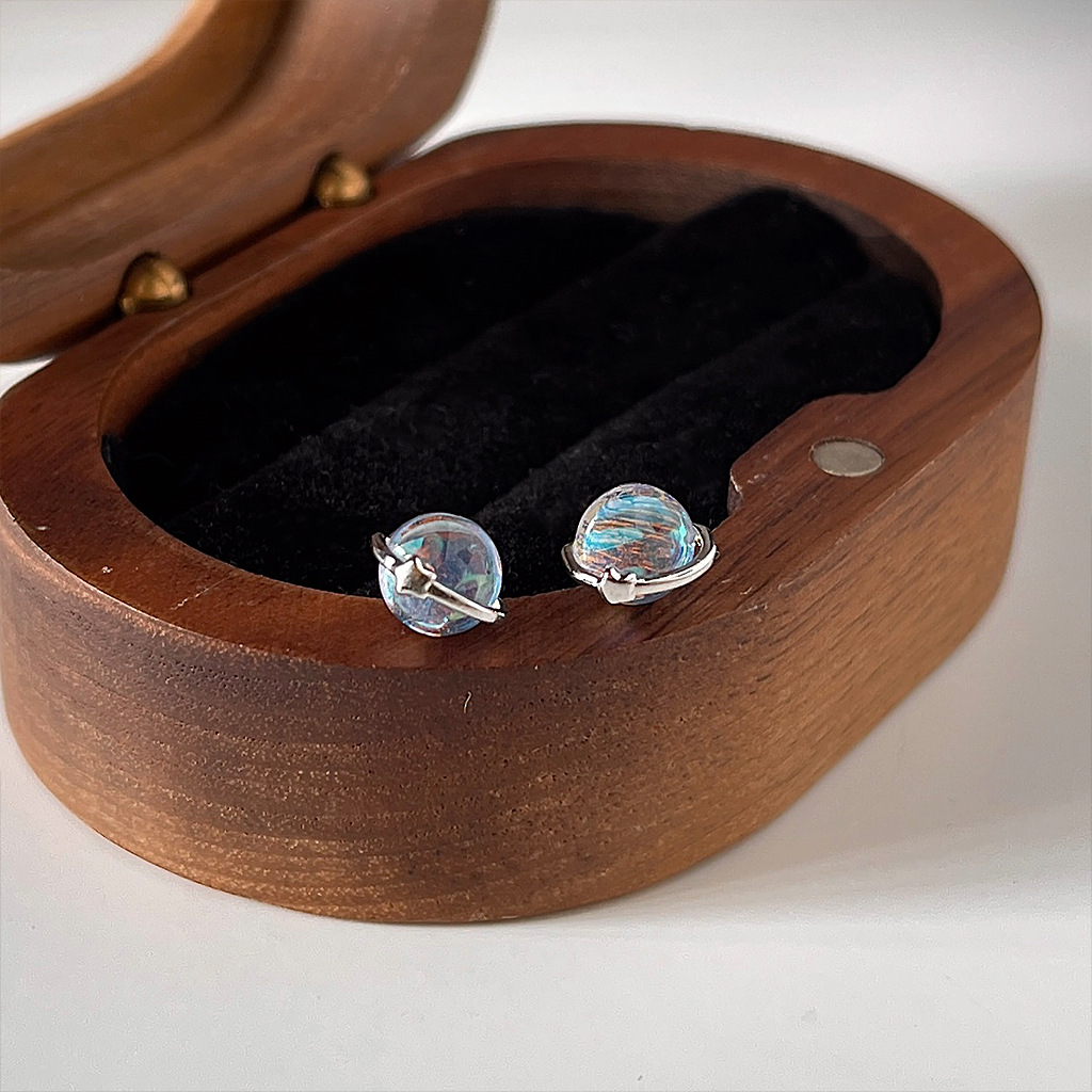 Mini ~ Iridescent Star Ball! 925 Silver Needle Personalized, small, simple and versatile stud earrings, creative earrings factory accessories pic 6