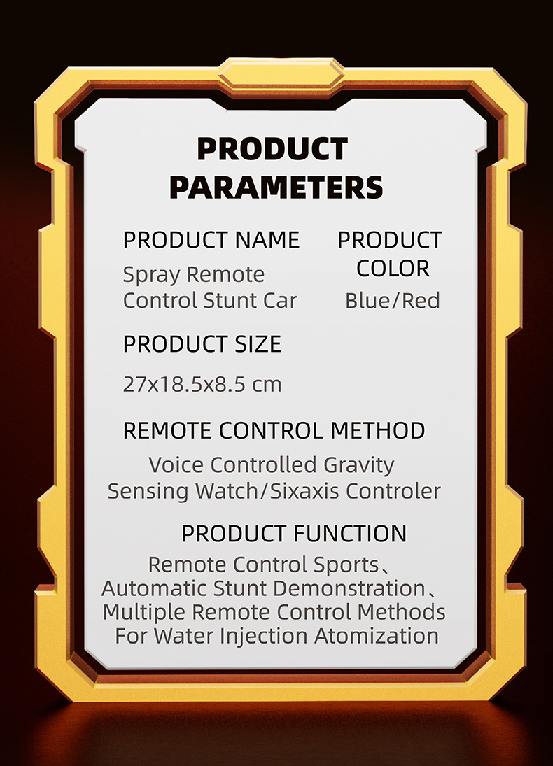 跨境手势感应遥控车喷雾漂移车四驱越野攀爬车灯光特技车儿童玩具详情14