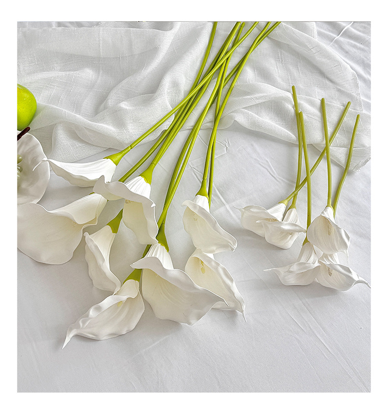 大号长杆EVA手感马蹄莲仿真花家居餐桌装饰婚礼堂插花拍照道具详情5