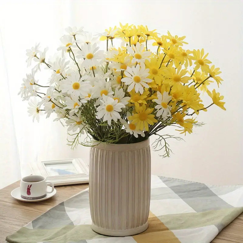 仿真5头小雏菊洋甘菊假花绢花家居装饰摆件花束拍摄道具厂家批发详情2