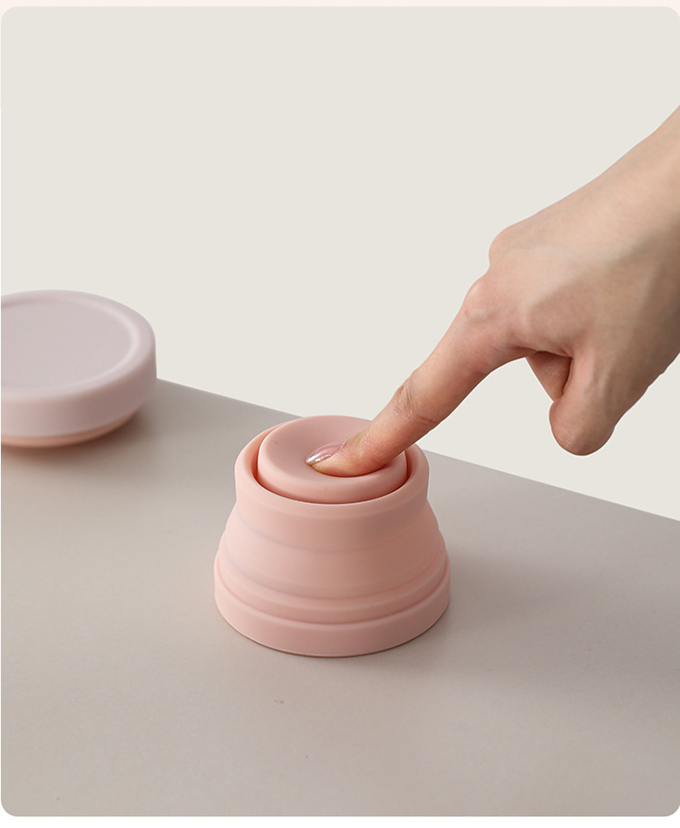 Portable silicone cups, portable compression outdoor travel mouthwash cups, toothbrush cups, folding water cups pic 13