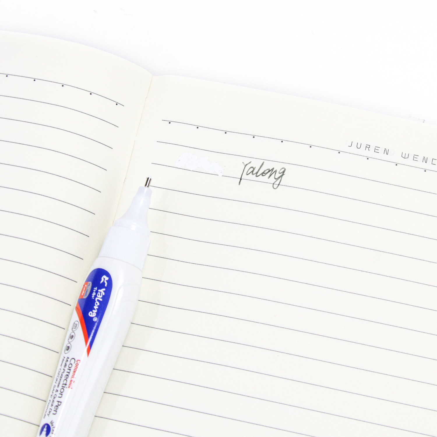 Yalong Cross-border Student New quick-drying smooth metal nib correction pen, non-toxic white student correction liquid pic 6