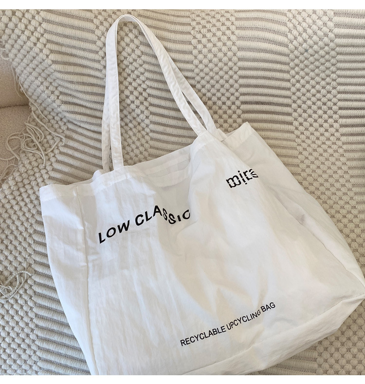 热巴同款帆布包LOWCLASSIC大容量通勤单肩包简约购物袋潮百搭详情22