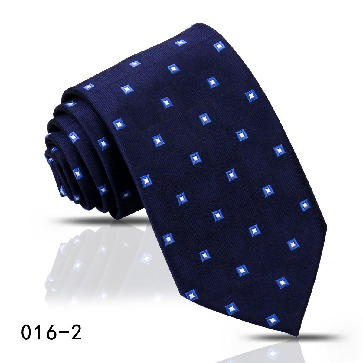 男士商务职业条纹领带8CM高级感蓝色藏青手打衬衣搭配嵊州现货详情49