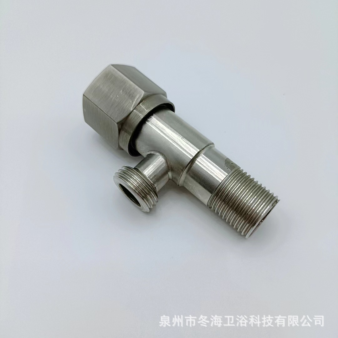 厂家直供不锈钢拉丝防冻防断裂六角轮马桶伴侣 4分止水冷热三角阀详情8