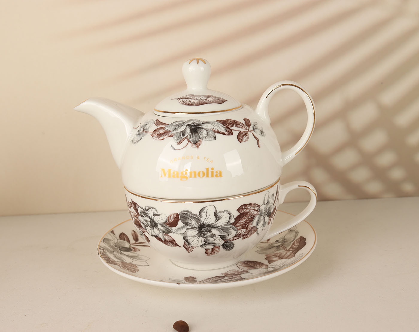 Foreign trade ceramic tea sets, high-temperature resistant flower and plant teapots, mother and child teapot sets, can be equipped with logos pic 22