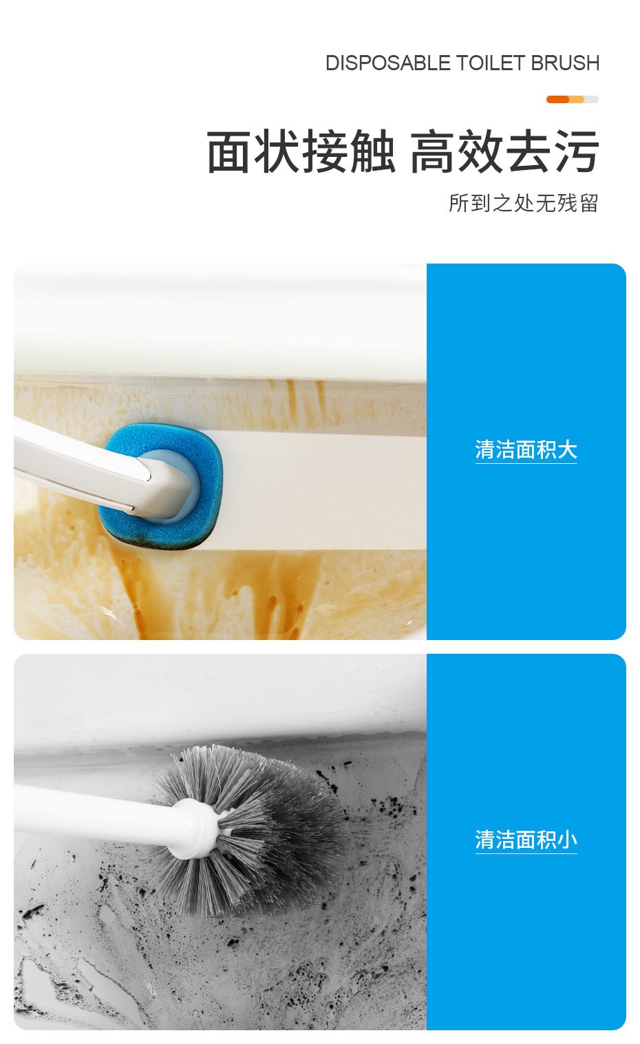 一次性马桶刷家用厕所清洁无死角卫生间可抛式马桶刷清洁刷套装详情4