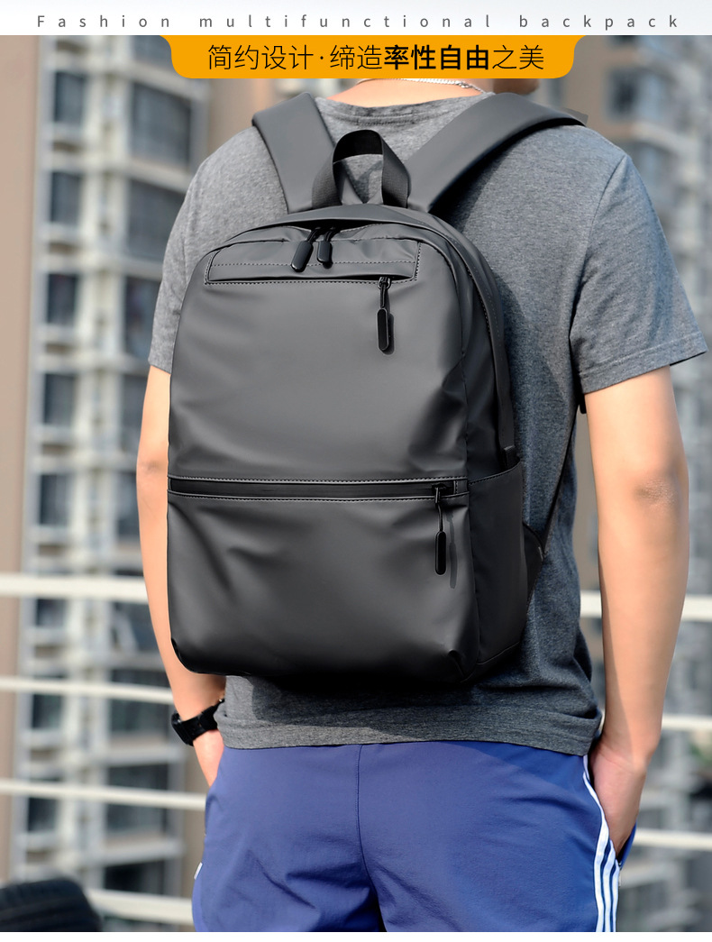 New fashionable large-capacity backpack, laptop bag manufacturer, medium-sized backpack wholesale, one-piece consignment pic 5