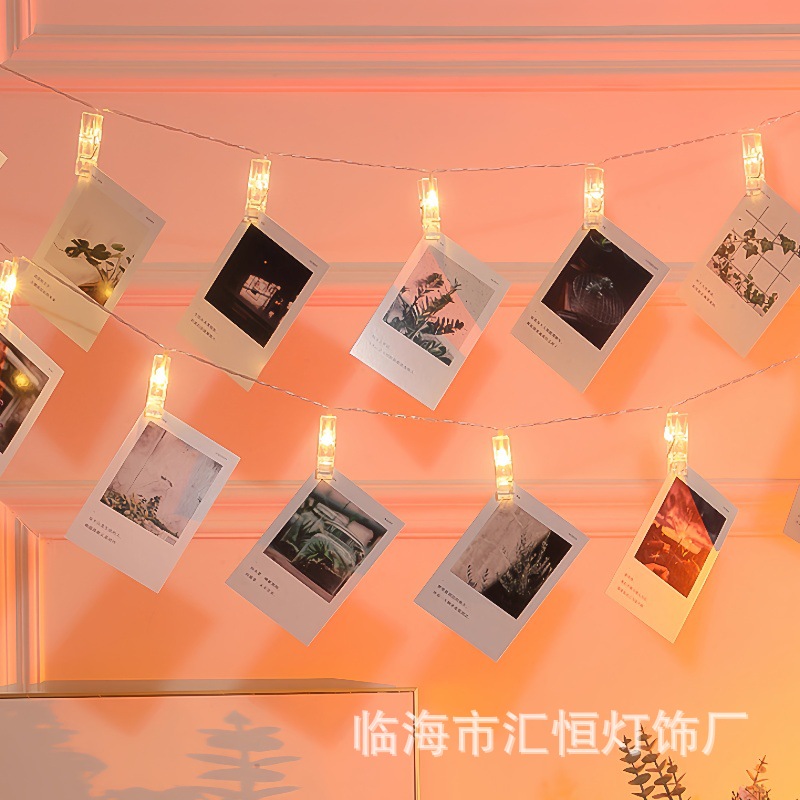 相片夹子灯串led彩灯照片挂墙灯氛围灯少女心房间宿舍浪漫装饰灯详情12