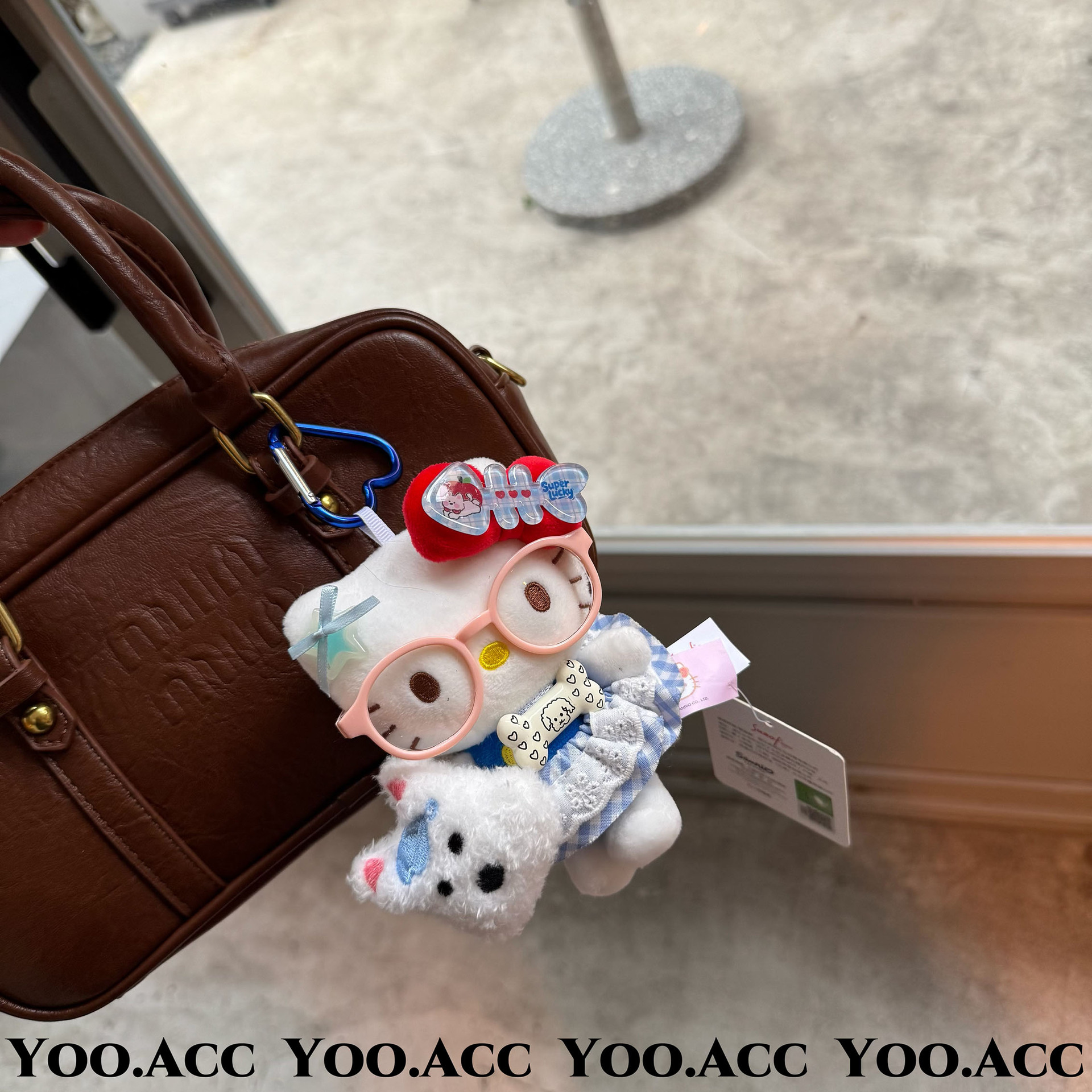 【YOO】正版卡通KT包挂韩国东大门可爱玩偶毛绒公仔小红书钥匙扣详情3