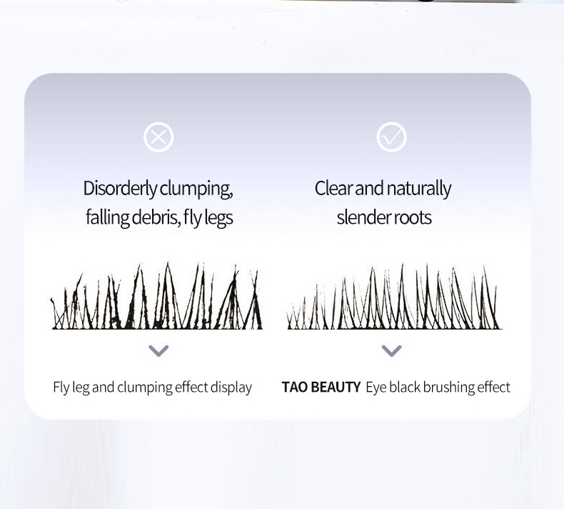 Cross-border exclusive supply of TAO BEAUTY mascara. Long, curly, waterproof, sweat-proof and non-smudge mascara wholesale pic 10