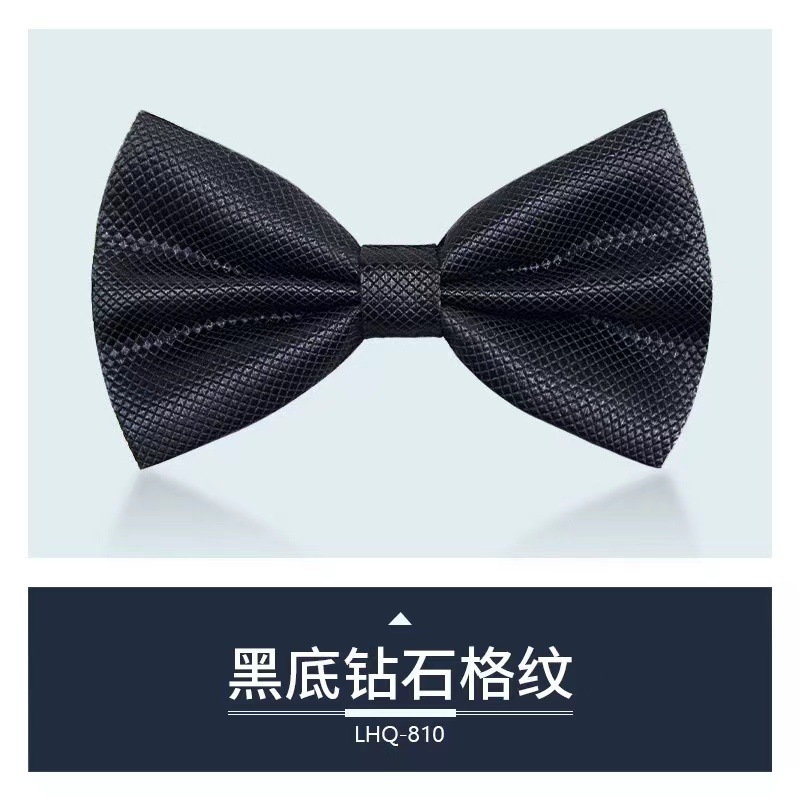 男士领结韩版潮双层纯色网格婚礼新郎正装衬衫礼服蝴蝶结厂家批发详情10