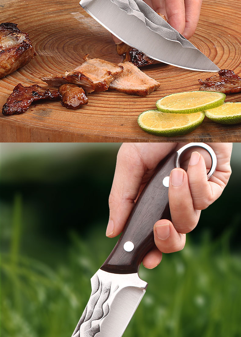 手工锻打小刀锋利割肉刀户外野营手把肉多功能露营刀具便携水果刀详情19