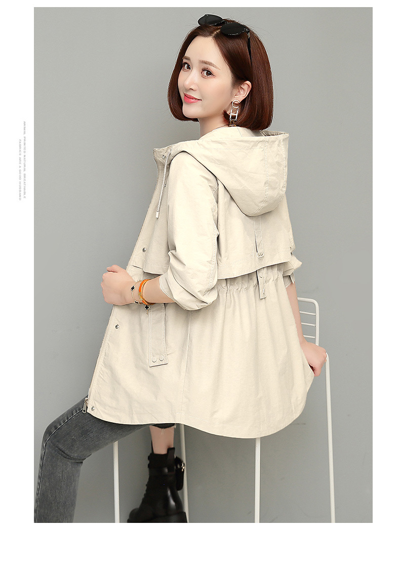 小香风中长款风衣女士2024春秋新款宽松休闲洋气百搭工装外套大码详情30