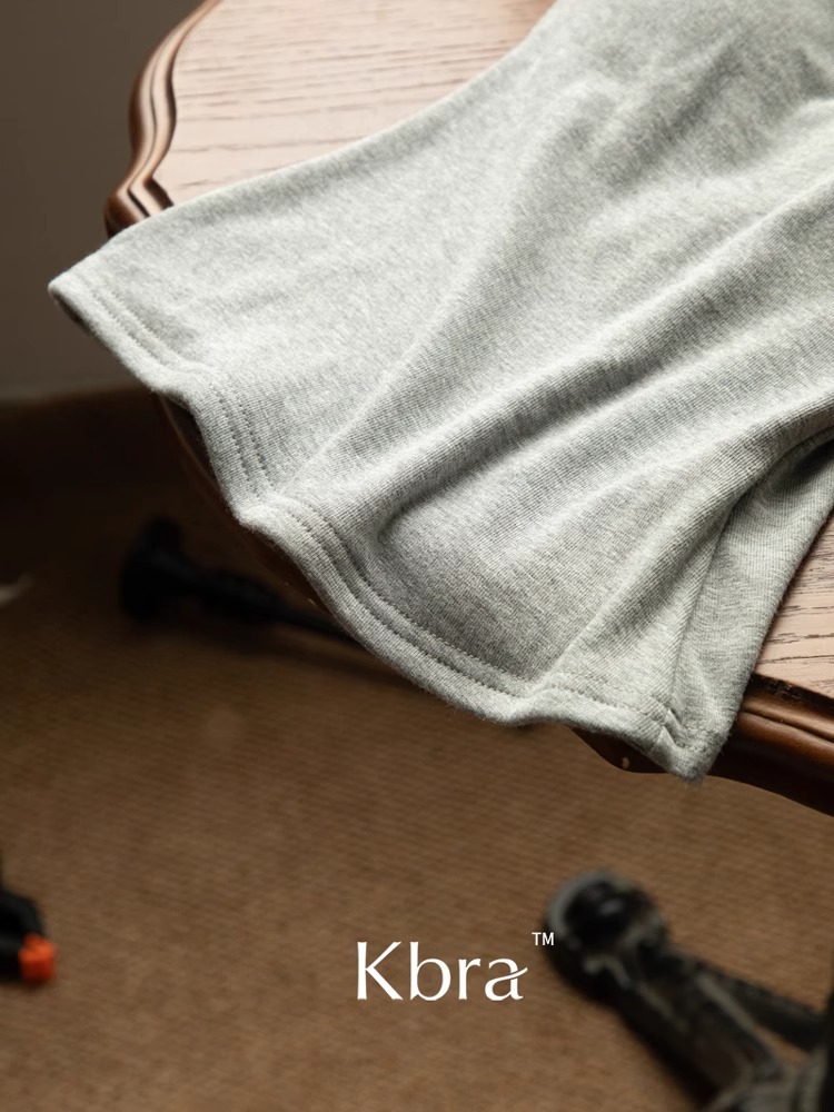 Kbra工字挂脖带胸垫吊带背心女小胸显大显腰细夏内搭外穿修身上衣详情11