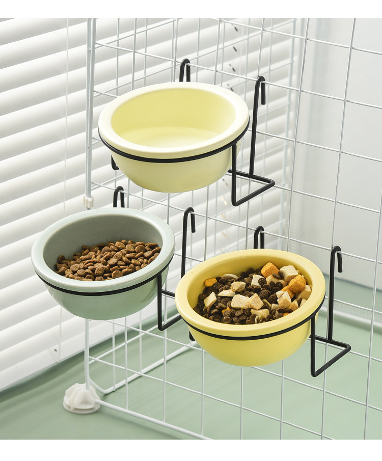 Three-piece pet food bowl set, hanging feeding bowl, pet supplies, automatic water dispenser, dog bowl, pet feeder pic 8