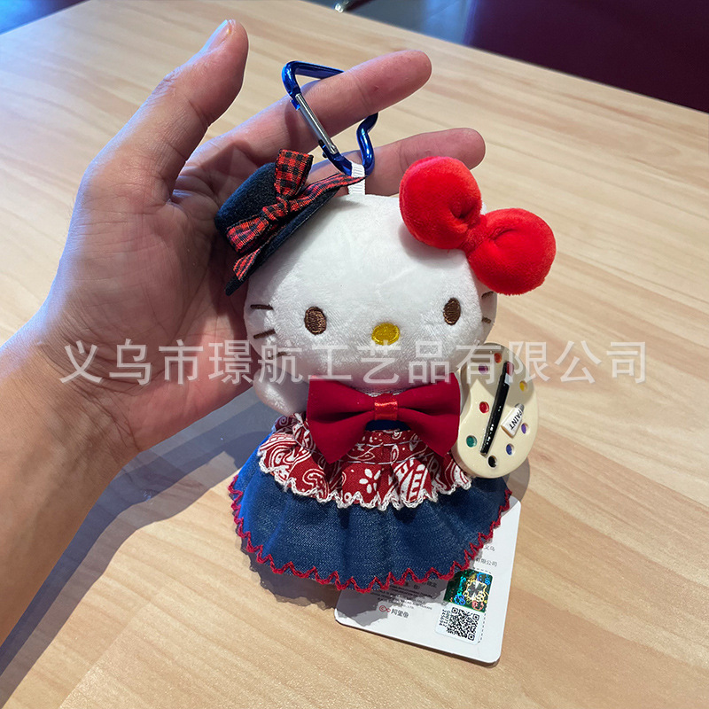 hellokitty small pendant plush toy, genuine Hello kitty cat doll, Hello Kitty keychain bag pendant pic 9