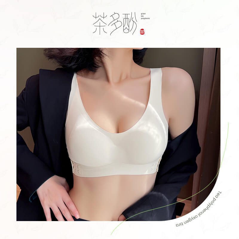 夏季薄款交叉美背心无钢圈运动无痕小胸聚拢收副乳上托前扣文胸女详情6