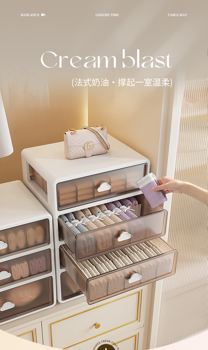 内衣内裤收纳盒放袜子神器装贴身衣物专用收纳箱文胸三合一收纳盒详情1