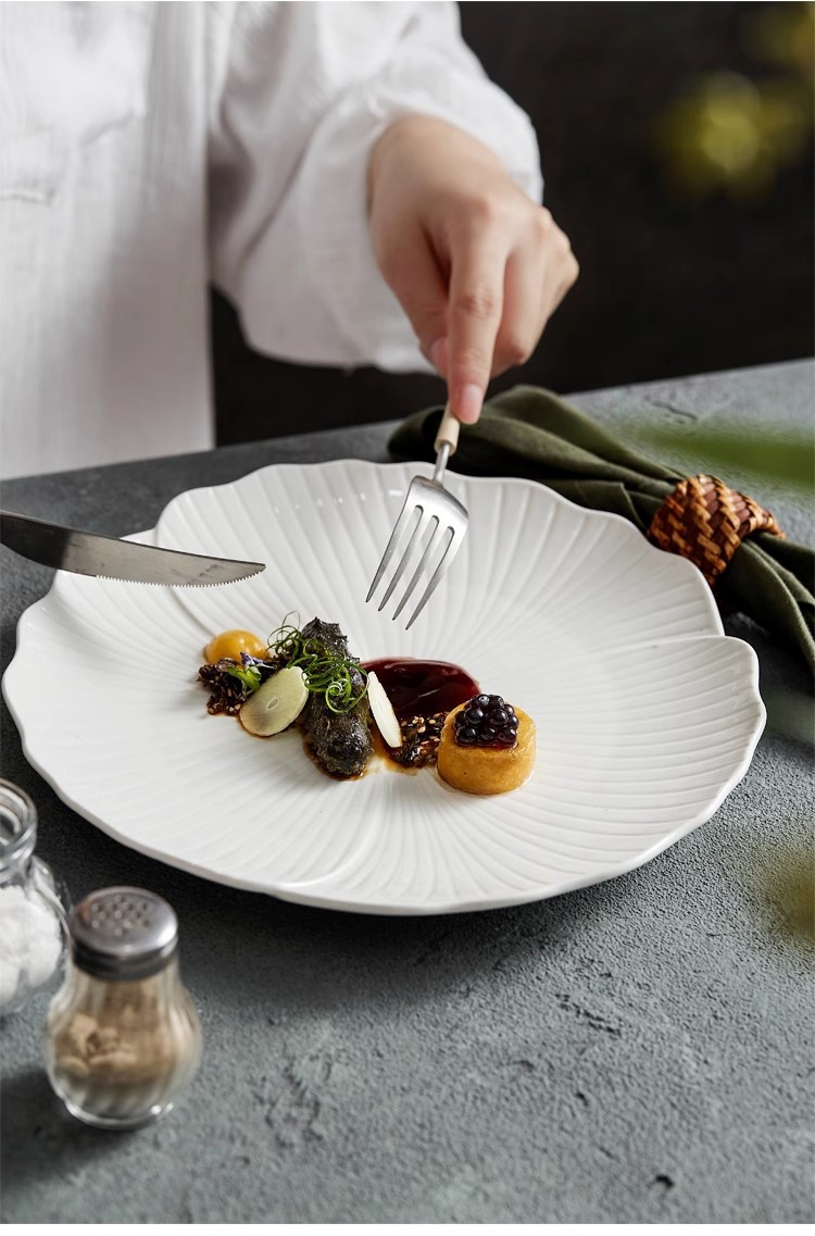 西餐牛排餐盘家用大平盘浅盘水果盘陶瓷高级感白色蛋糕碟子菜盘子详情5