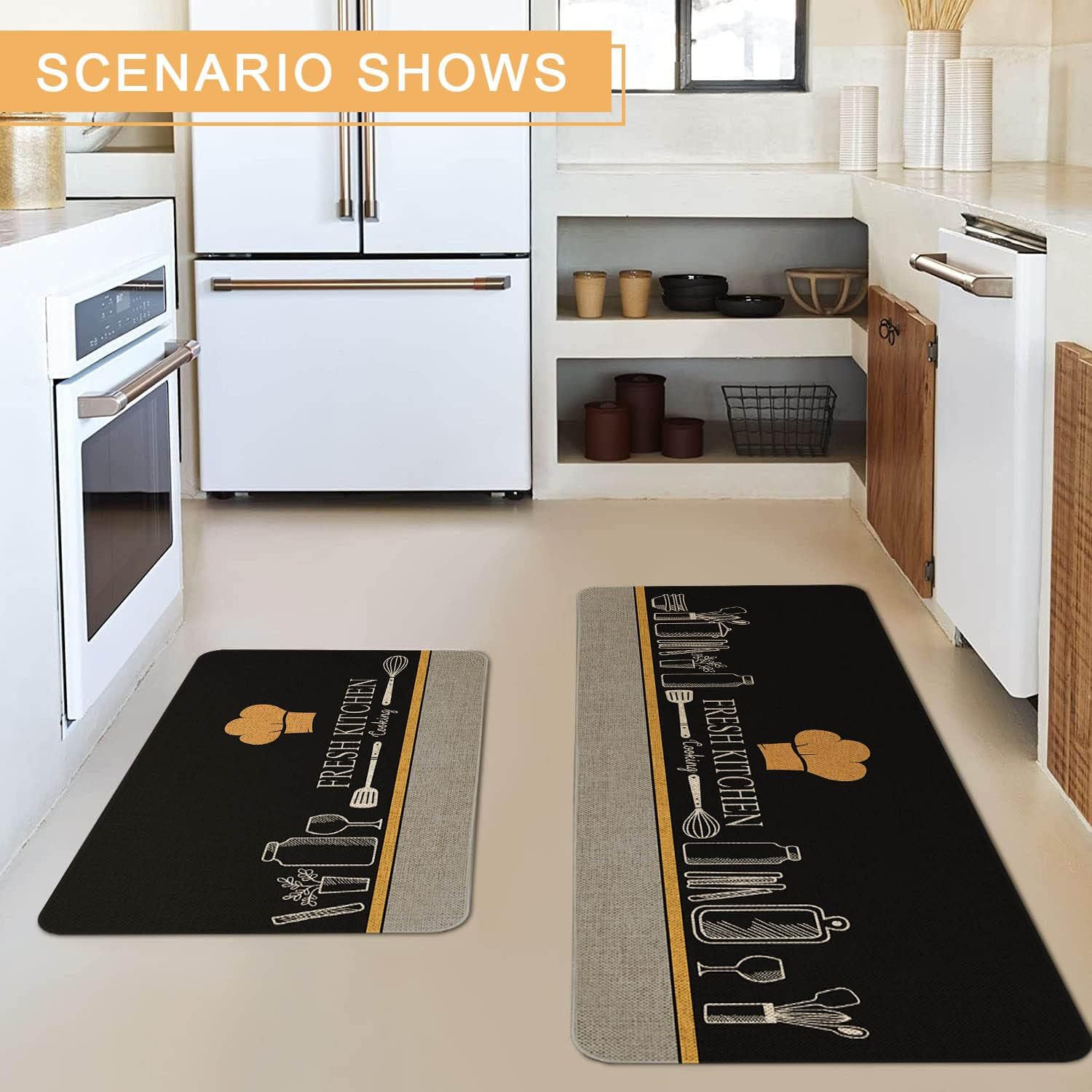 Amazon dropshipping home kitchen carpets, thickened long strip combination floor MATS, oil-absorbing and dirt-resistant bathroom floor MATS wholesale pic 11