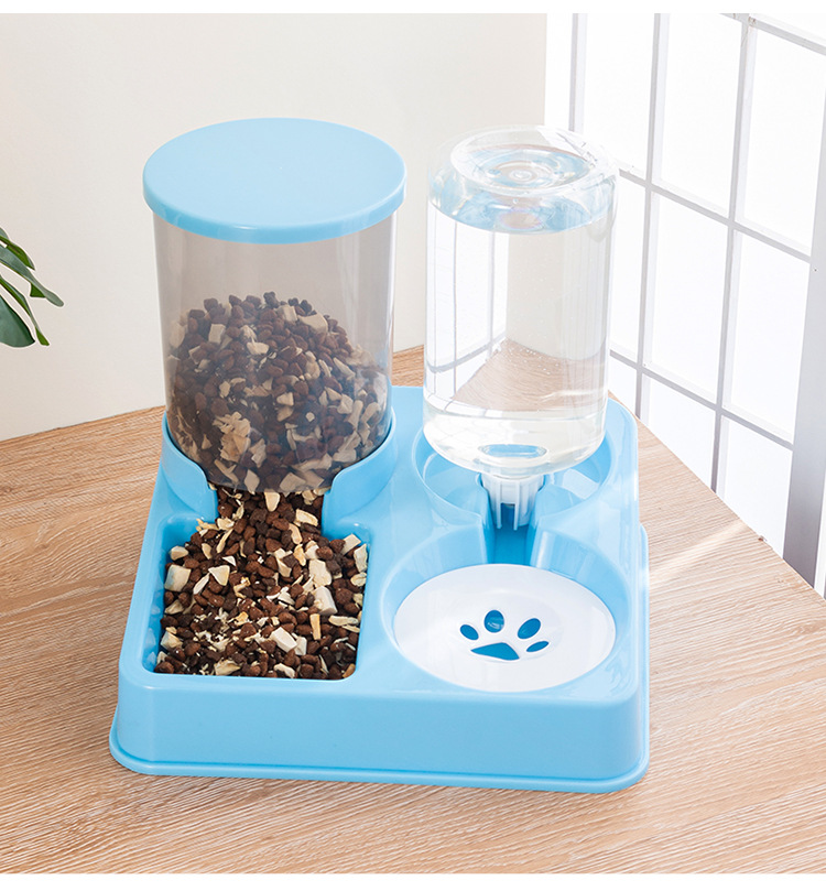 Cat bowl, dog bowl, automatic water dispenser, feeder, non-wet mouth, anti-tipping food bowl, cat food bowl, for cats and pets pic 25