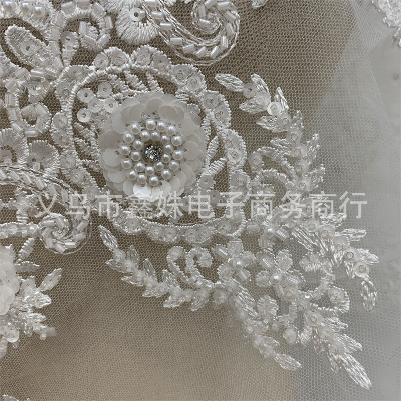 Beaded sequins, embroidered barcodes, wedding dress and evening gown clothing decoration accessories and auxiliary materials pic 4