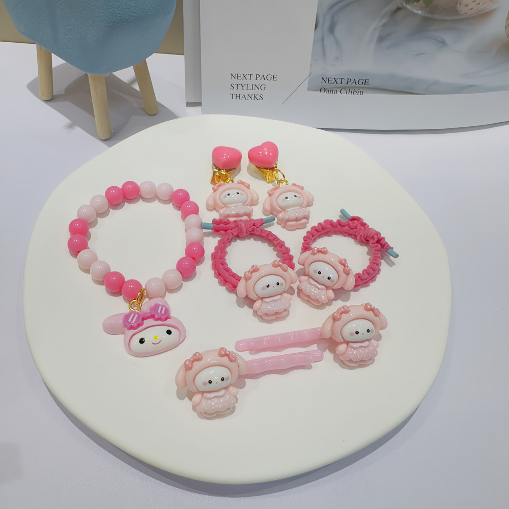 热卖儿童手链卡通库洛米礼盒女孩公主戒指女童生日礼物宝宝首饰盒详情17