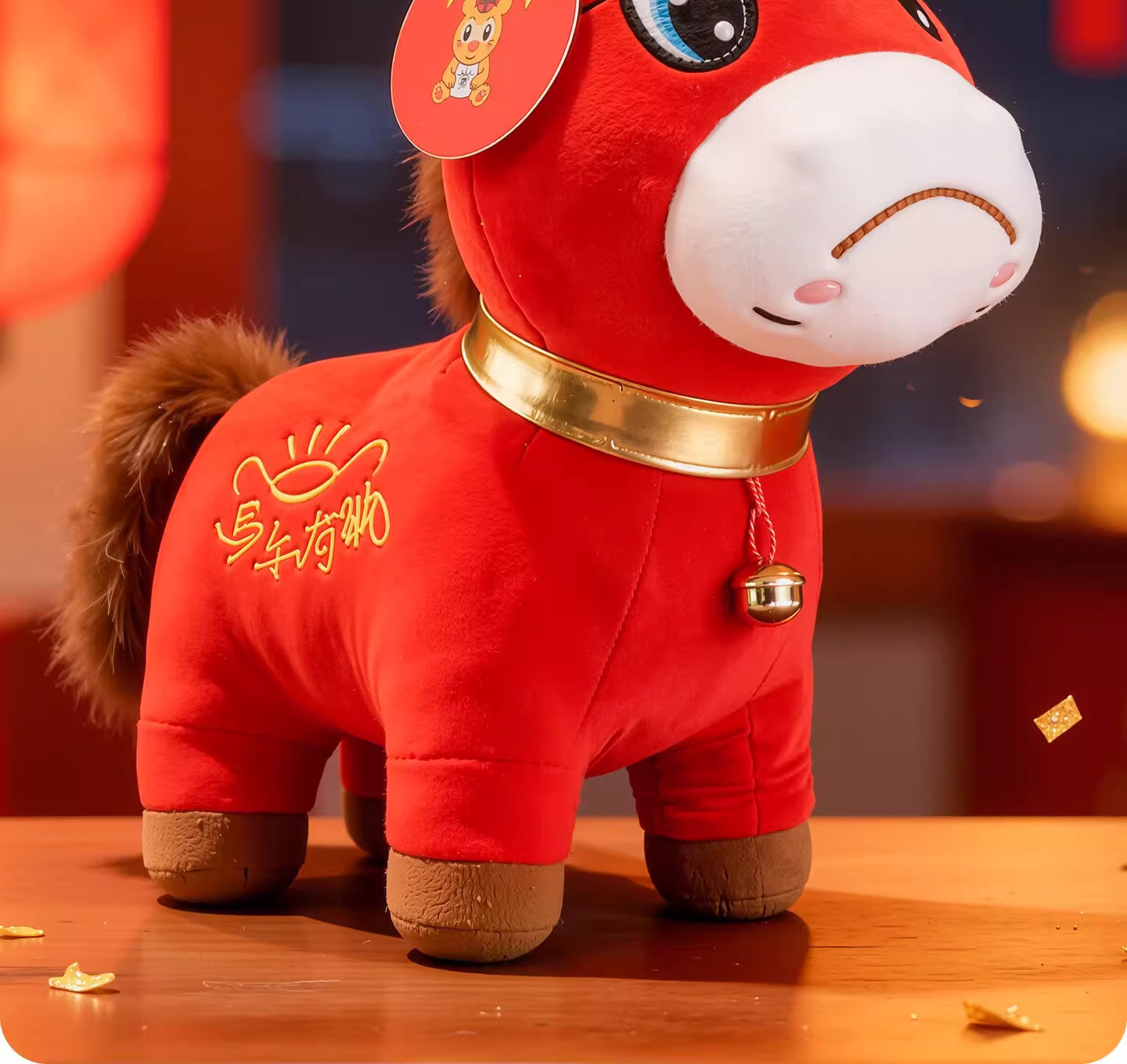 The 2026 Year of the Horse mascot, the Crying Horse doll, the zodiac little horse plush toy, the Smiling Horse year-end Party gift, is in stock and will be dispatched quickly pic 6