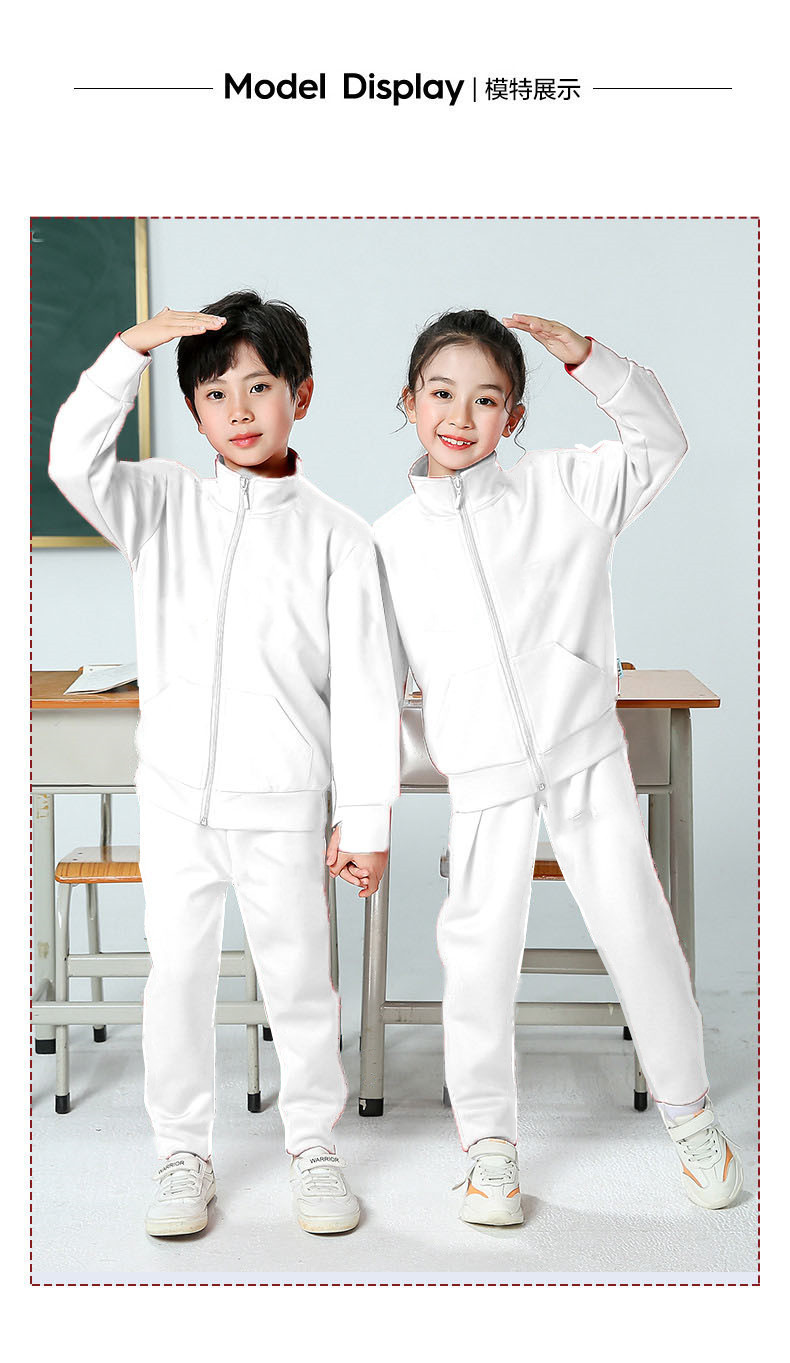 校服套装中小学生白色班服幼儿园红色园服春秋装儿童运动两件套冬详情24