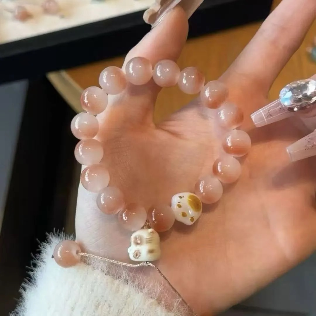 花前醉小青柠猫青提手串猫爪手持高颜值手链女手捻绕指柔手串手持详情7