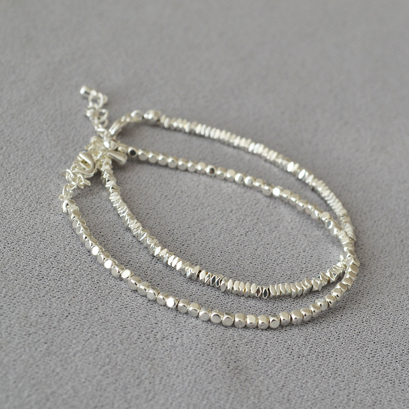 小红书网红款日韩小众轻奢质感不规则闪耀碎银子珍珠简约气质手链详情25