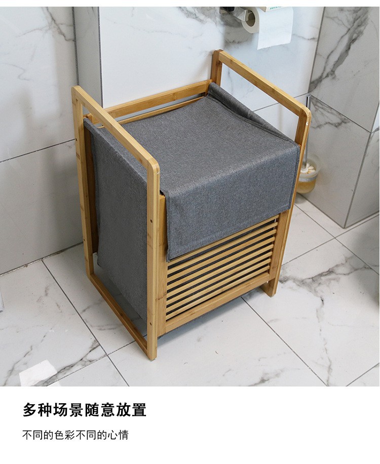 俊豪家居家用脏衣篮布艺脏衣服玩具杂物收纳筐竹制洗衣篮子收纳筐详情8