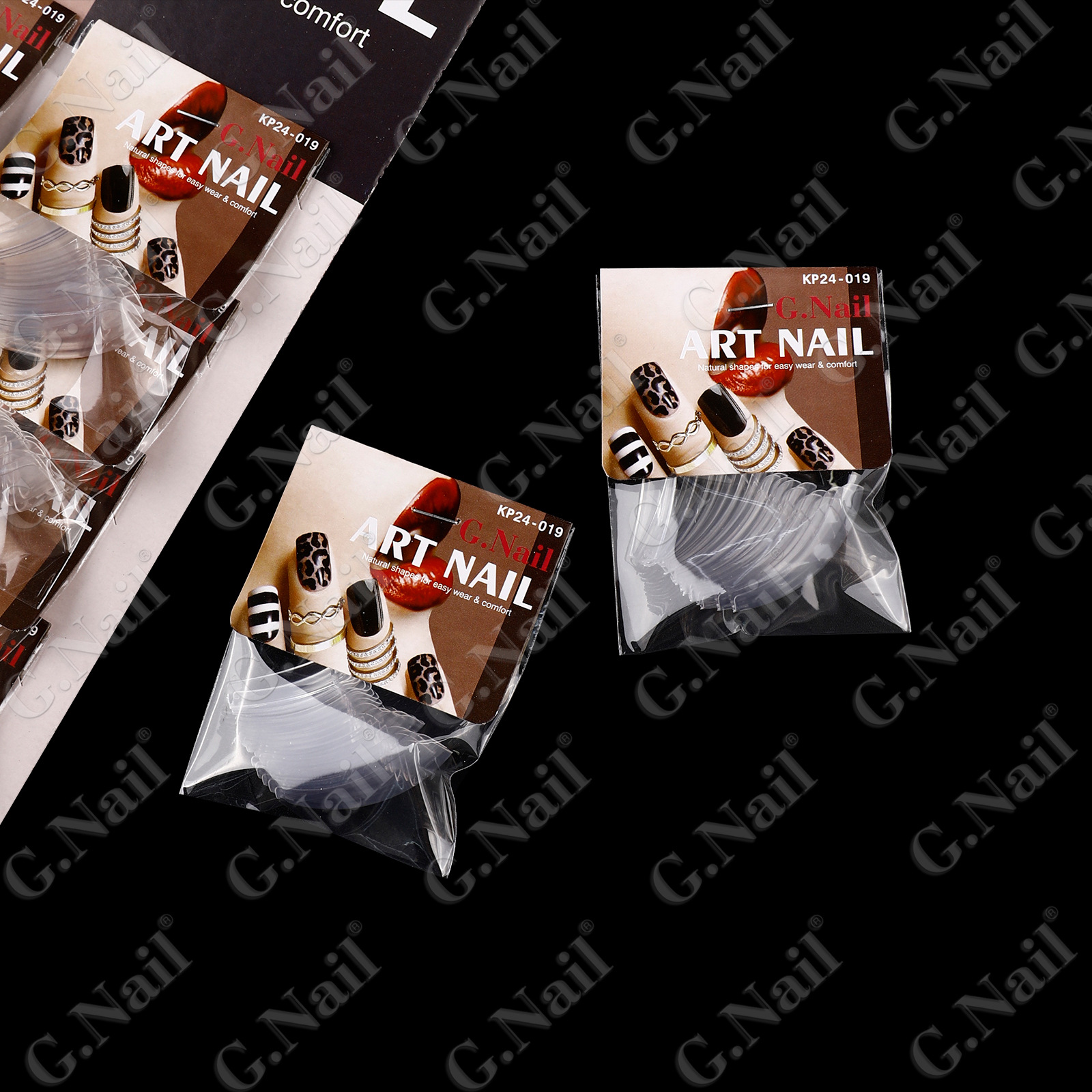 Gnail正品24包卡装美甲甲片自然色白色穿戴甲欧美假指甲甲片批发详情26