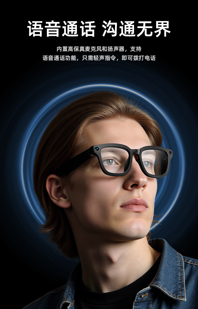 AI smart glasses for taking photos, wireless Bluetooth, voice calls, listening to music, running, cycling, mountain climbing, taking photos, translation, and sunglasses pic 11