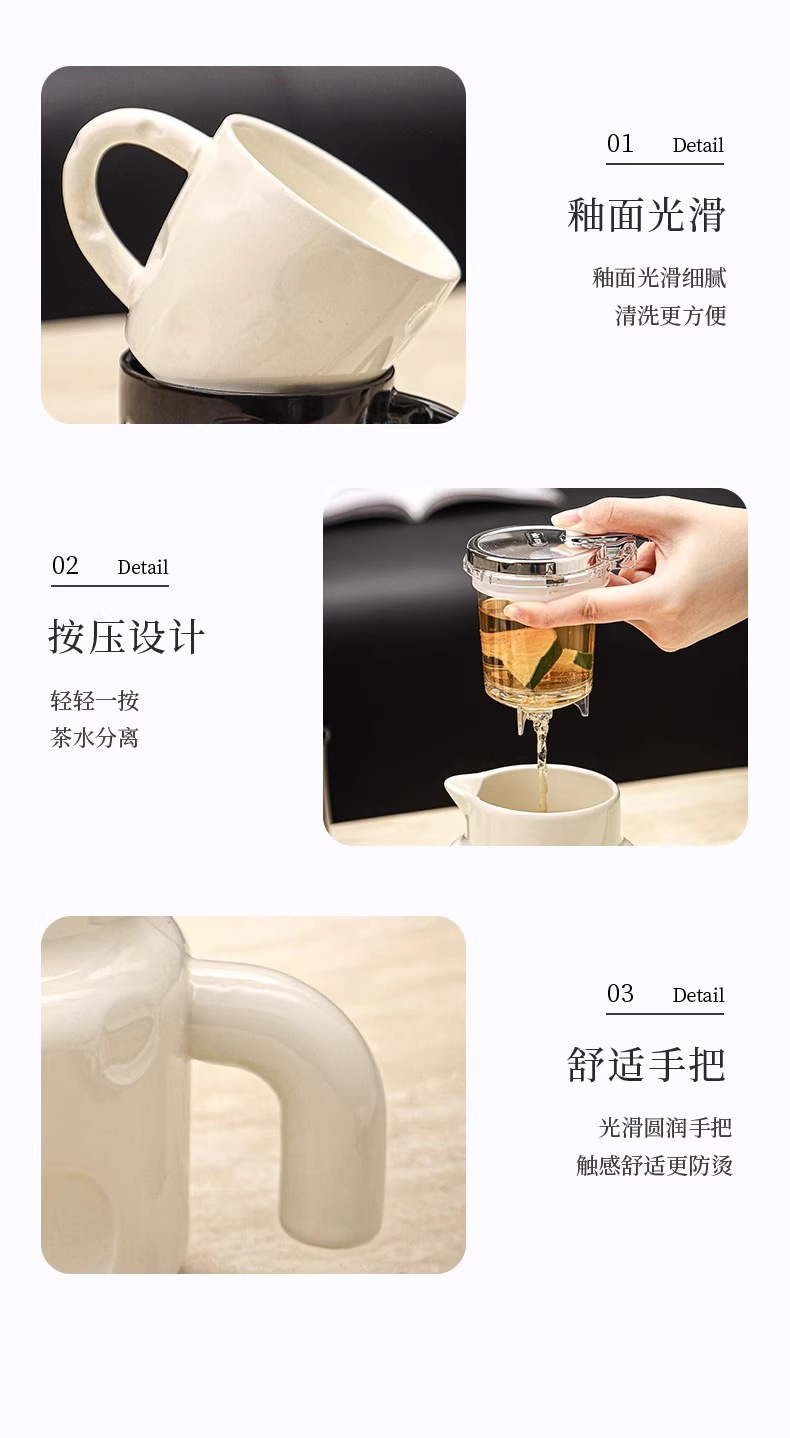 陶瓷茶壶可过滤家用花茶壶茶水分离单壶泡茶器耐高温功夫沏茶壶详情11
