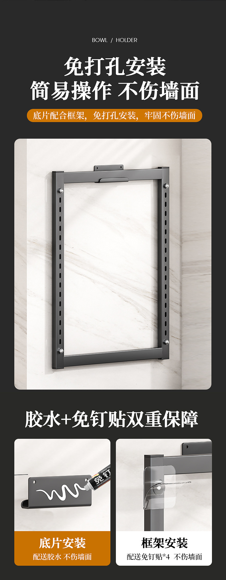 家用大号双层一体厨房置物架碗盘架筷子收纳架厨房沥水碗架收纳盒详情8