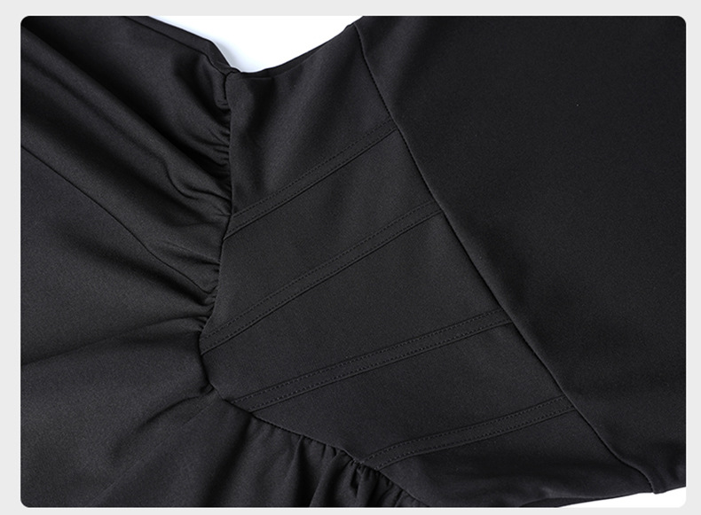 小黑裙鱼骨掐腰女2024超火夏天小个子短裙裙子辣妹高级感连衣裙详情12