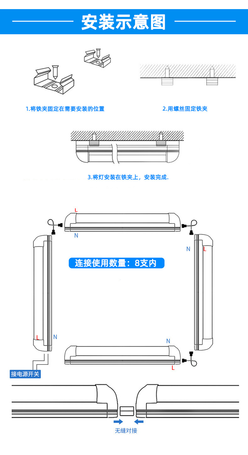 T8全光谱植物灯LED室内蔬菜育苗植物生长灯温室大棚多肉补光灯详情19