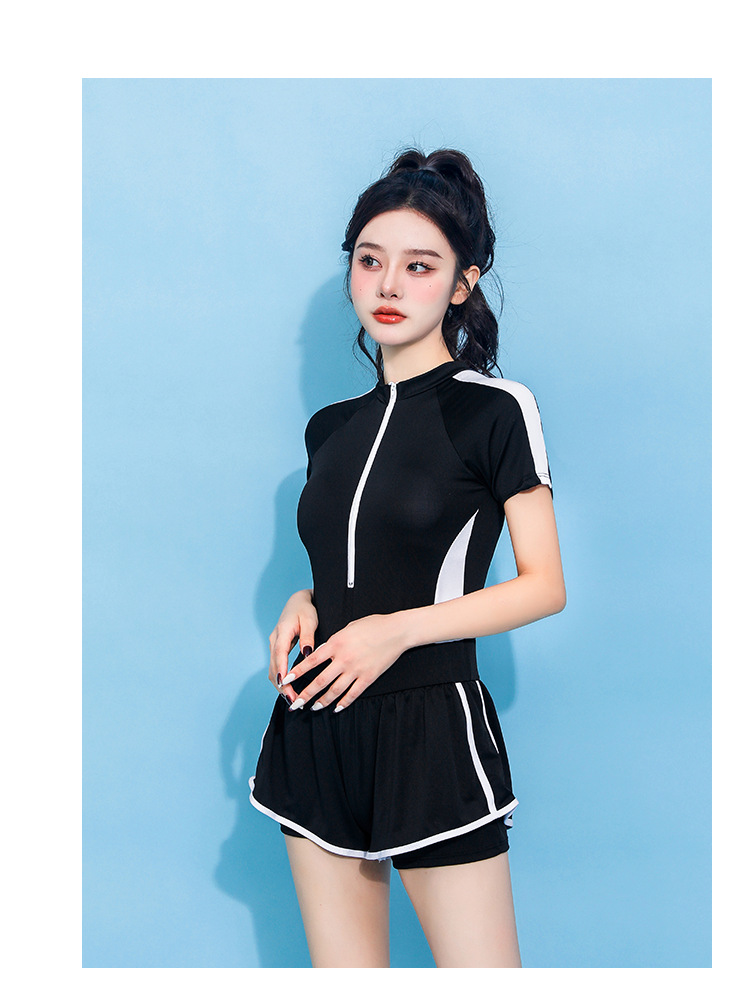 New student sportswear straight-leg pants for women in hot spring swimsuits, fashionable, slimming and form-fitting one-piece swimming suits manufacturer wholesale -029375 pic 48