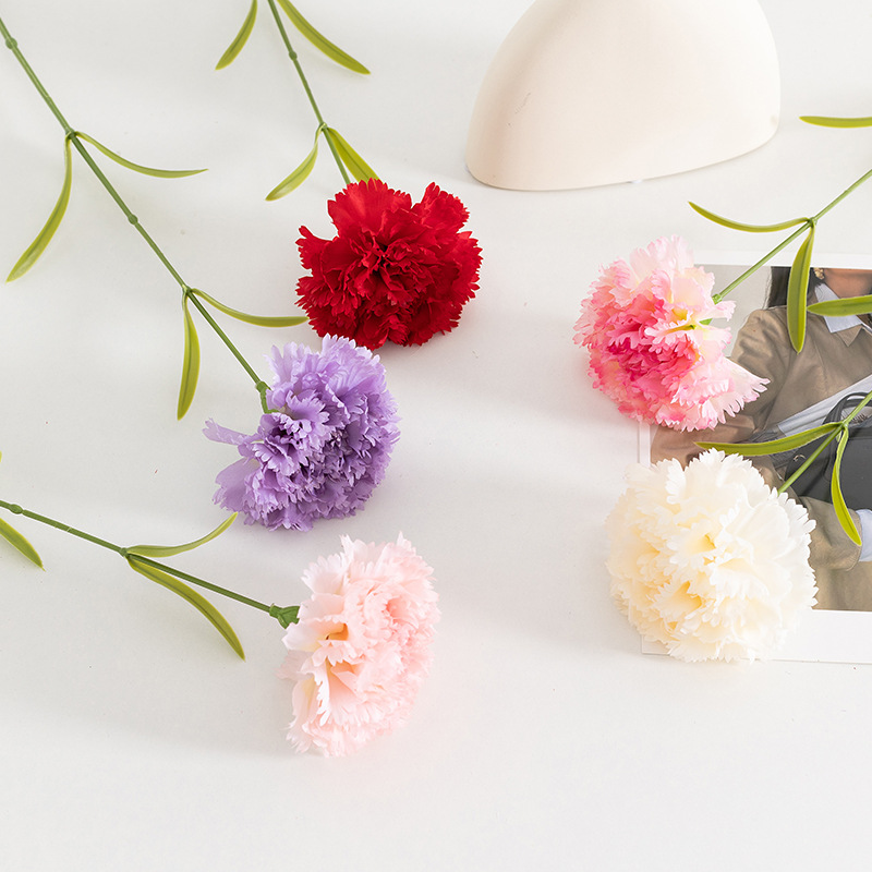 铃兰仿真花大朵单支康乃馨假花居家客厅插花装饰母亲节教师节礼物详情4