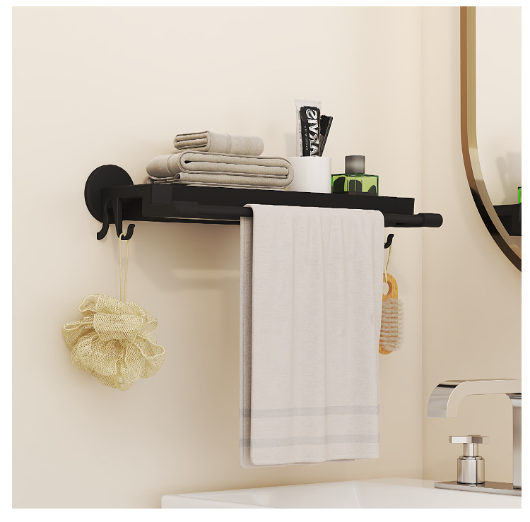 Plastic non-perforated bathroom storage racks, bath towel racks, towel racks, toilet and washroom storage racks, daily necessities pic 12