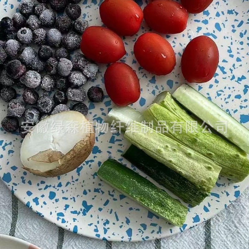 现货XeniaTaler加拿大竹纤维盘子餐具耐摔水果早餐盘面包甜品盘详情22