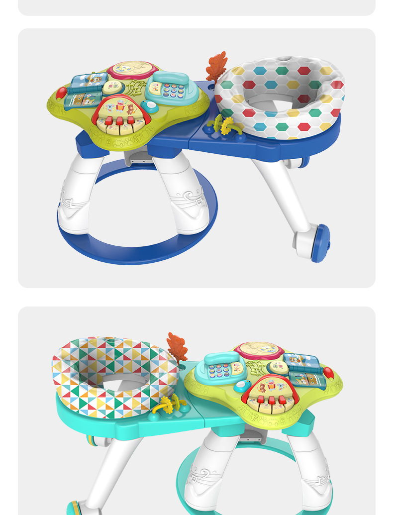Baby three-in-one multi-functional rotating game table toy, early education and enlightenment learning table for newborns aged 1-3 pic 15