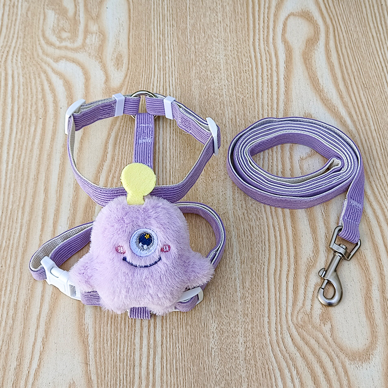 宠物牵引绳工字胸背带可爱玩偶狗绳狗链子遛狗绳猫绳宠物用品批发详情14