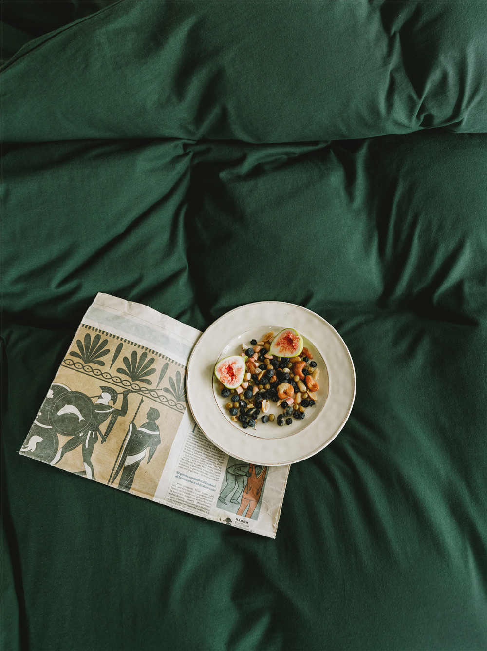 ins Japanese-style solid color all-cotton knitted cotton four-piece set, skin-friendly nude sleeping plain double-layer Indian cotton bed sheet pic 6