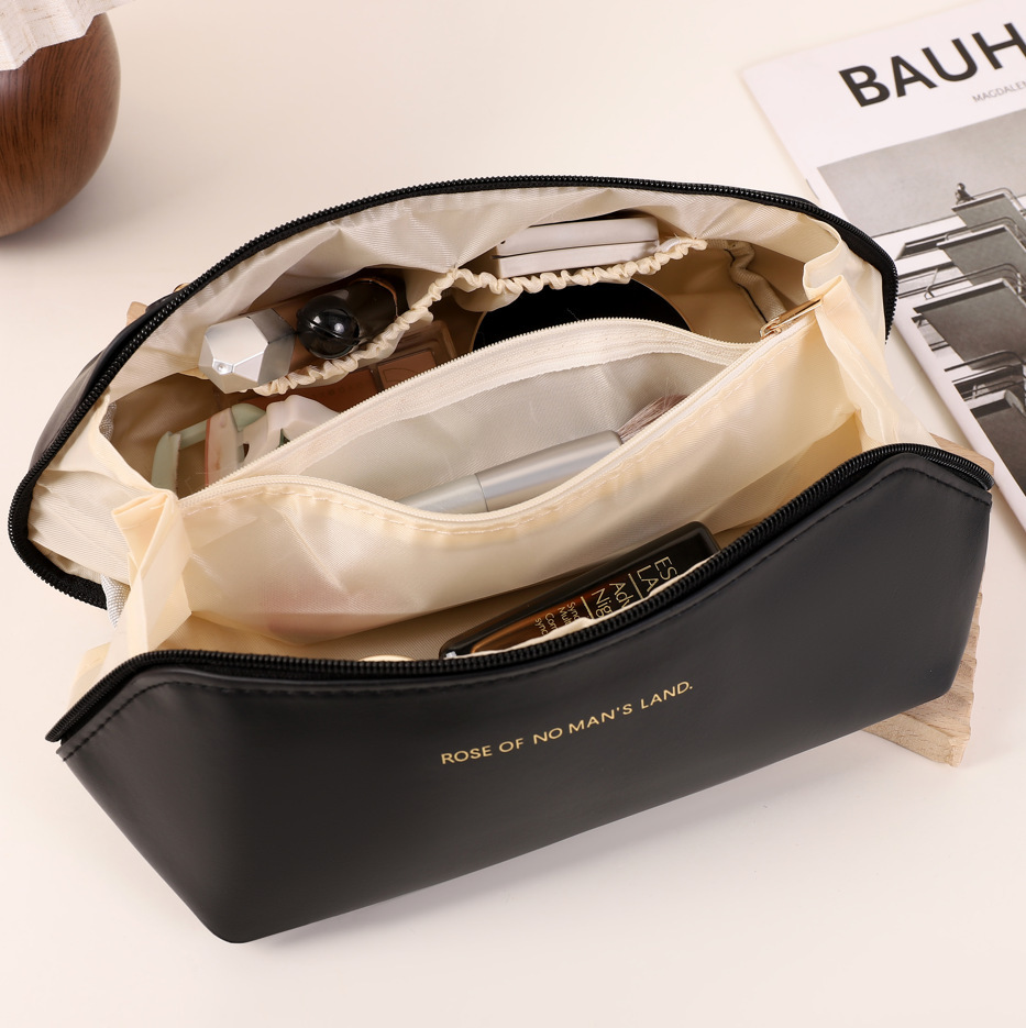 PU leather cloud makeup bag, pillow, large-capacity dedicated portable makeup case, travel toiletries bag, cosmetics storage bag pic 2