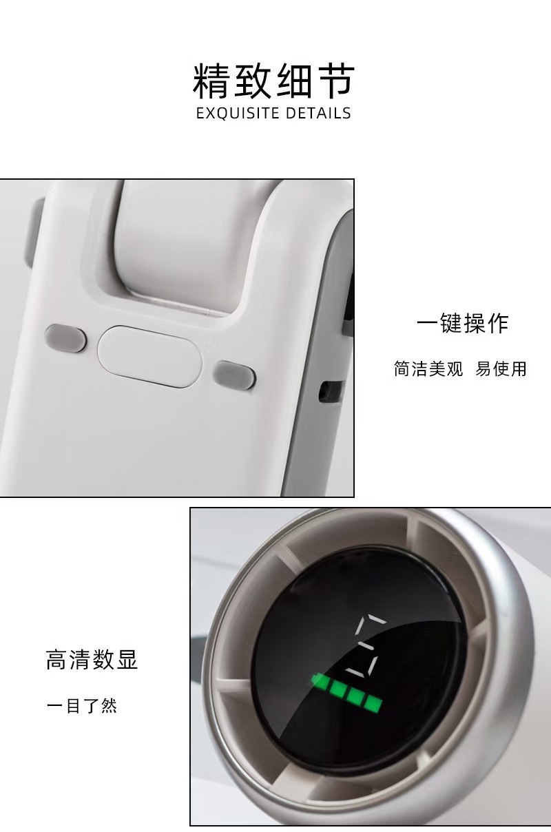【新人】N607高速涡轮增压手持风扇数显迷你挂脖usb充电方便携详情12
